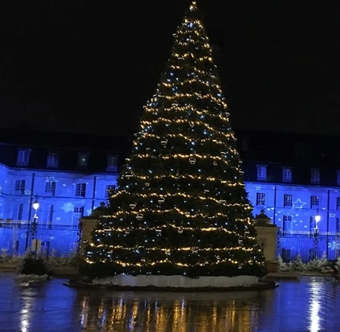 Le beau sapin de Noël de la place de la Libération, à Dijon 